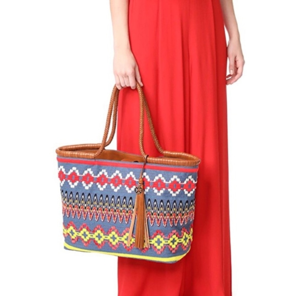 Tory Burch Taylor Embroidered Tote Bag